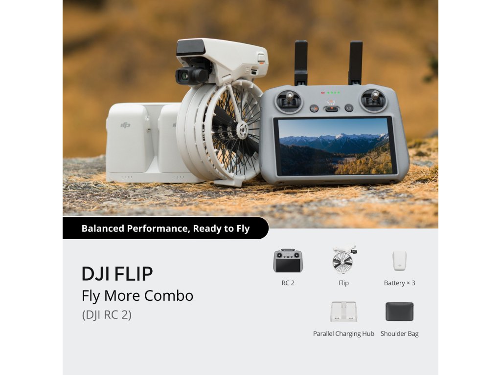 DJI Flip Fly More Combo sa DJI RC 2 kontrolerom i dodatnom opremom