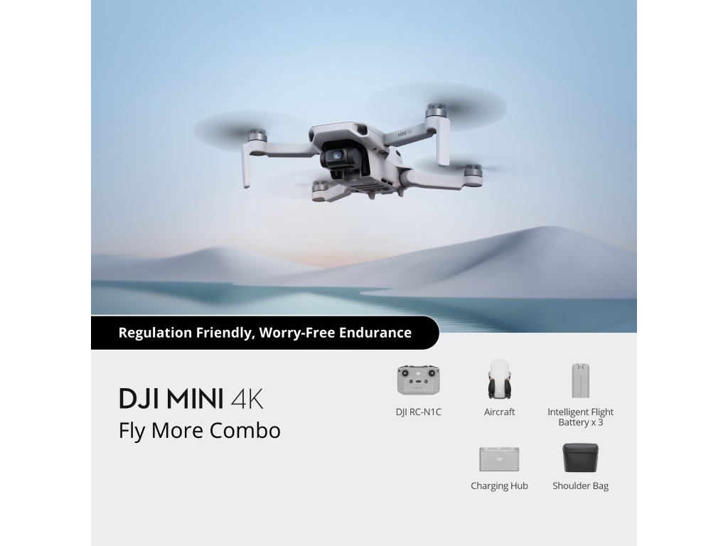 DJI Mini 4K Fly More Combo EU dron sa daljinskim upravljačem i dodatnim baterijama
