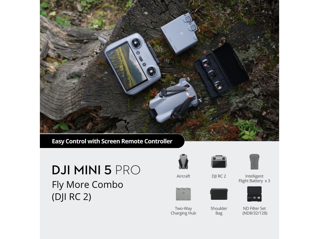DJI Mini 5 Pro FMC RC2 dron sa daljinskim upravljačem
