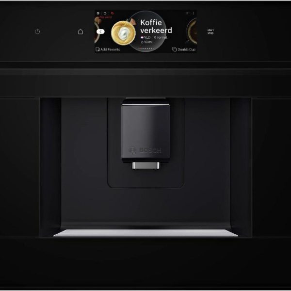 Bosch ugradbeni caffe aparat Serie 8 CTL7181B0 crni sa displejom i mlaznicom za mlijeko