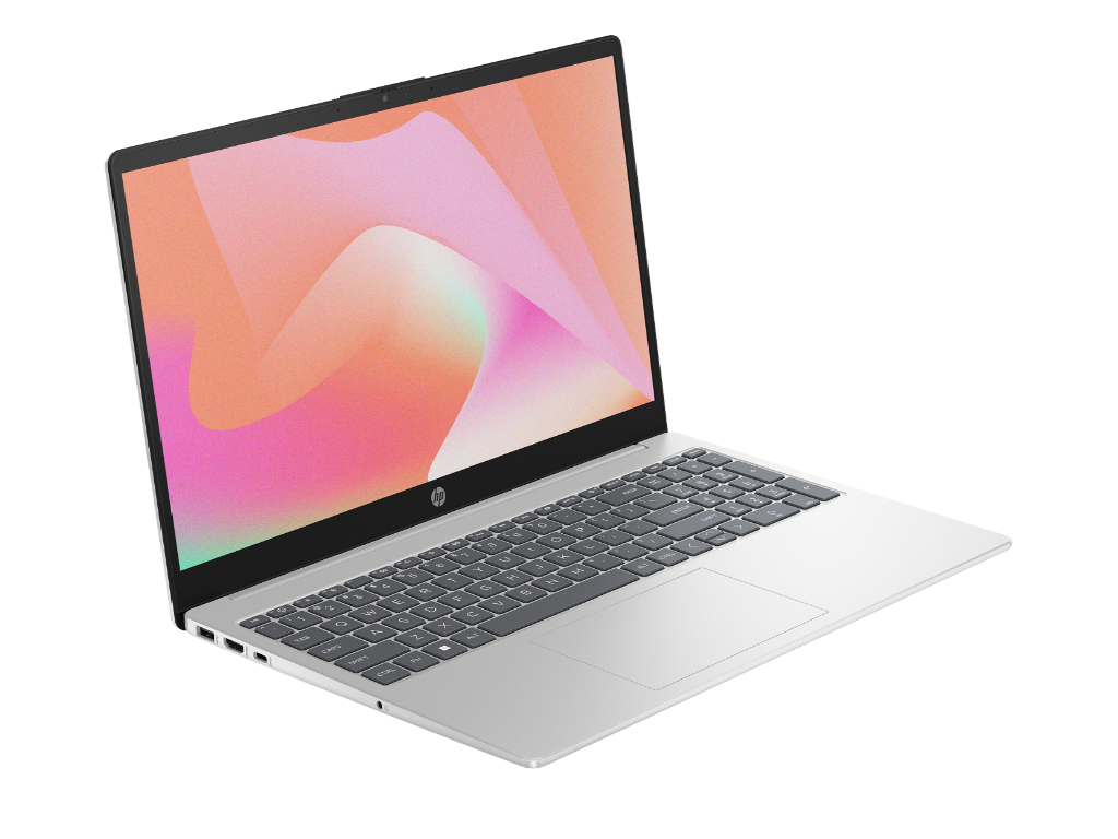 HP Laptop 15-fd1090nn u srebrnoj boji sa otvorenim ekranom od 15.6 inča
