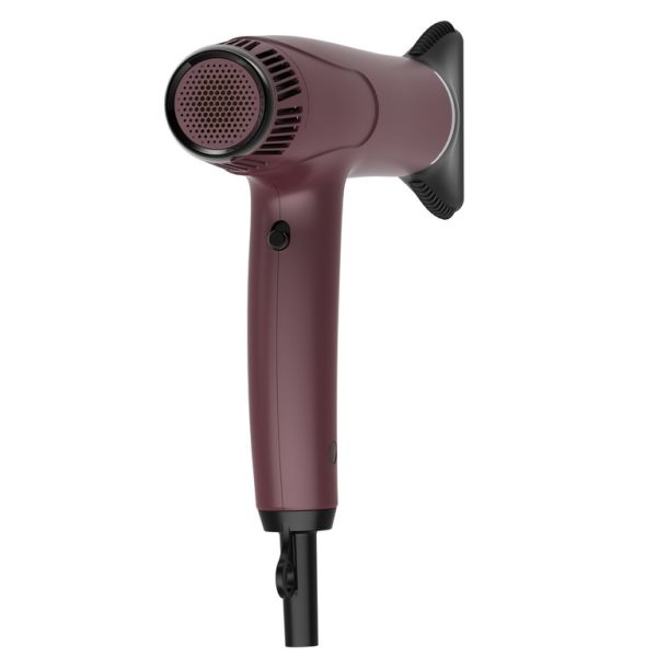 TESLA fen za kosu DRH500BBD 2200W bordo boje sa LED displejem na tamnoj pozadini