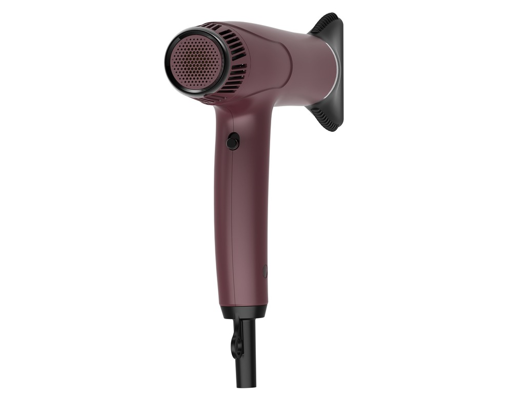 TESLA fen za kosu DRH500BBD 2200W bordo boje sa LED displejem na tamnoj pozadini
