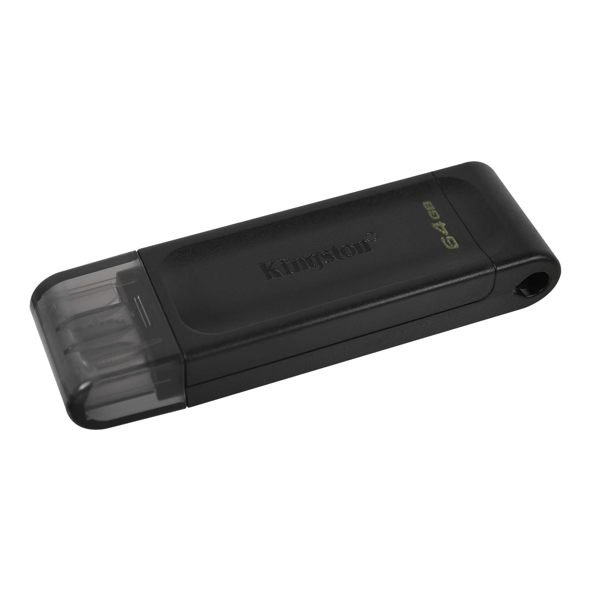 Kingston FD 64GB USB-C fleš memorija sa crnim i srebrnim dizajnom