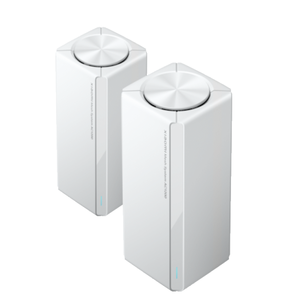 Xiaomi mesh sistem AC1200 2-pack bijeli routeri na stolu