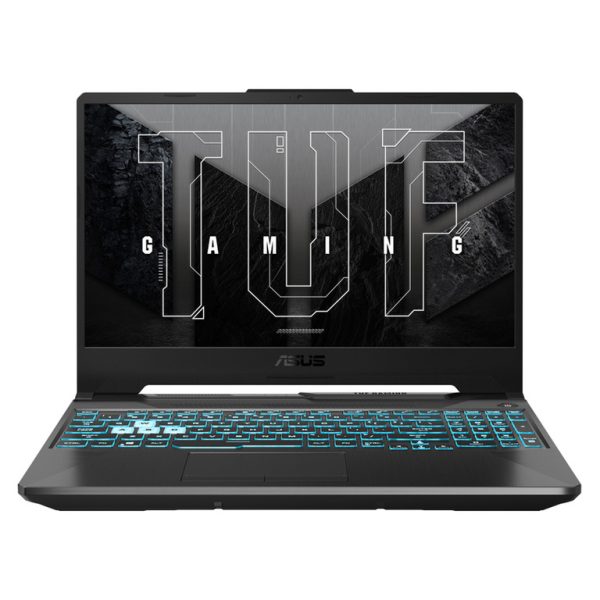 ASUS TUF A15 FA506NCG-HN185 crni gaming laptop sa otvorenim poklopcem i RGB tastaturom