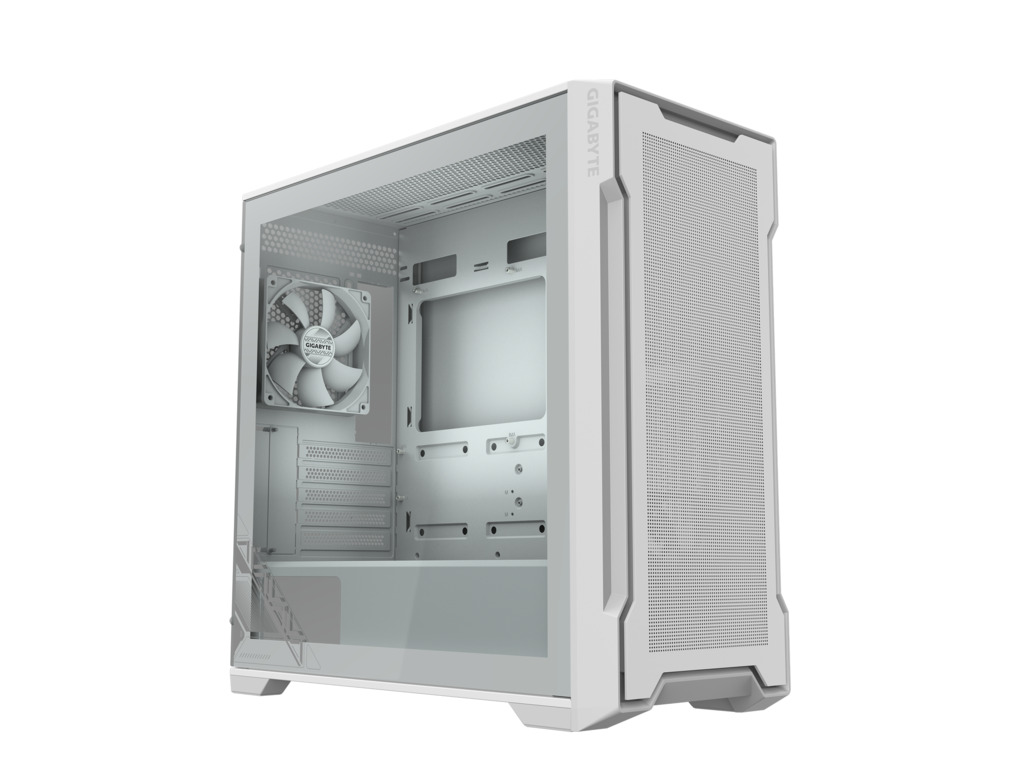 Gigabyte C102 Glass Mid Tower bijelo kućište sa staklenom pločom i dva ventilatora
