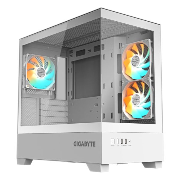 Gigabyte GB-C201PI mid-tower mATX bijelo računarsko kućište sa 3 ARGB ventilatora