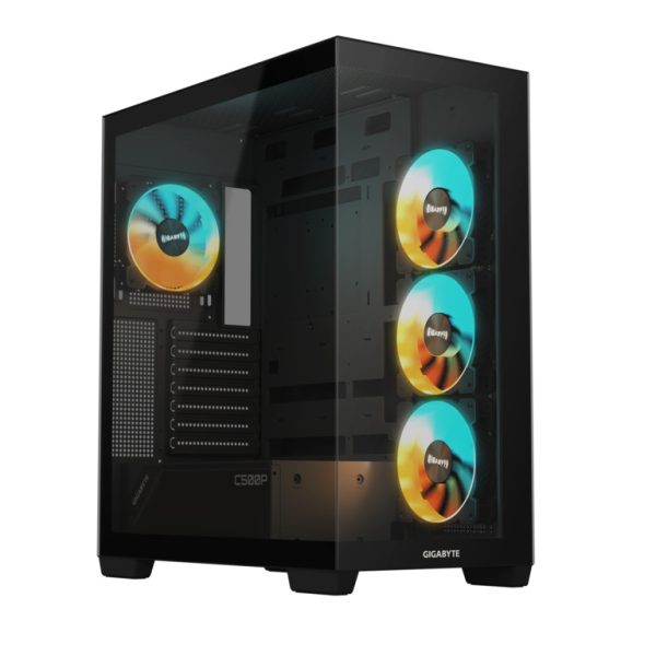 Gigabyte C500 Panoramic Stealth Black mid-tower ATX kućište sa 4x ARGB ventilatora