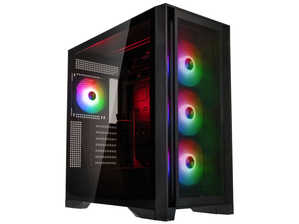 GSI SmartAssembly Case 850W ARGB crno kućište s mesh prednjom stranom i 4x 120mm ventilatorima