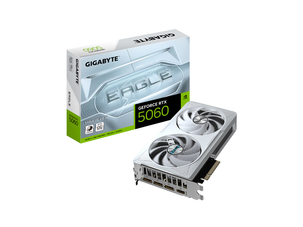 Gigabyte 5060 Eagle OC ICE 8GB GDDR7 bijela grafička kartica