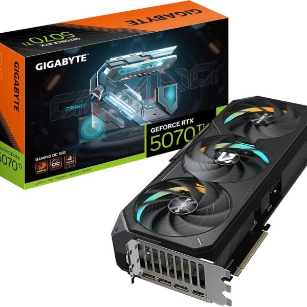 Gigabyte 5070Ti Gaming OC 16G grafička kartica sa tri ventilatora i RGB osvjetljenjem