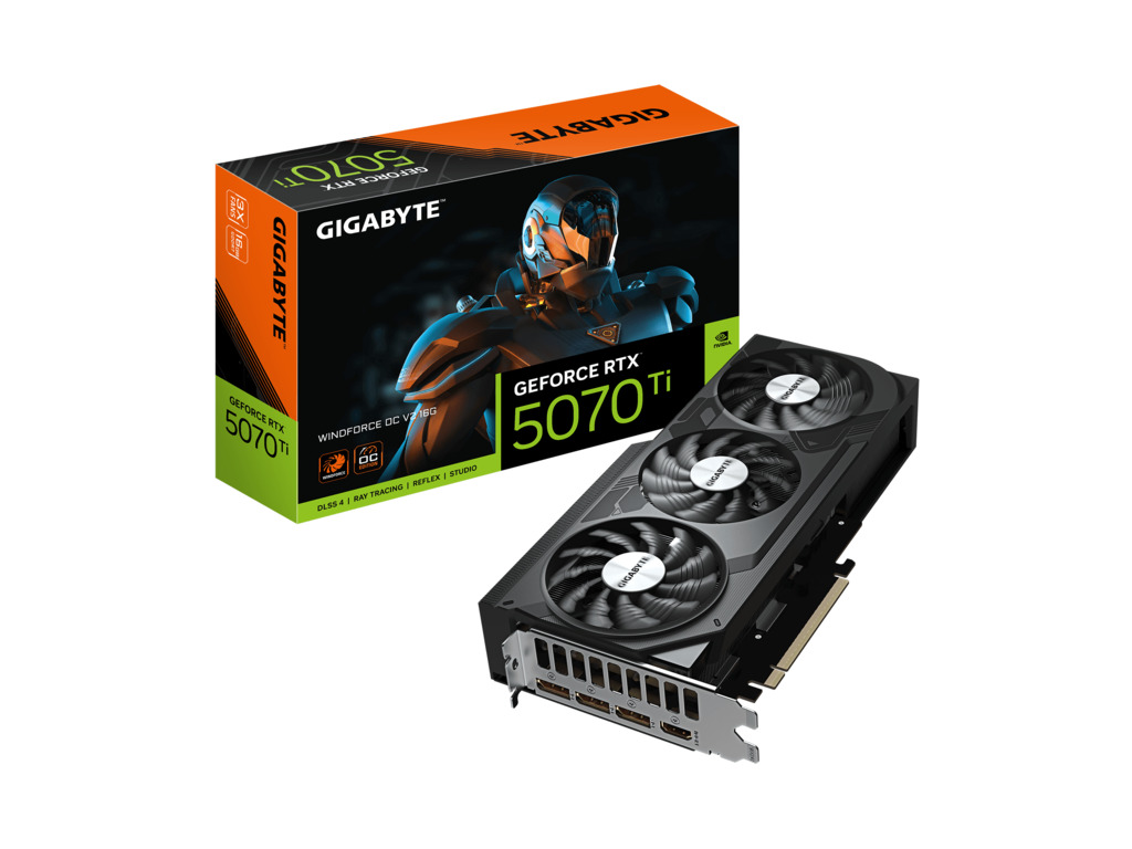 Gigabyte 5070 Ti Windforce OC V2 16GB GDDR7, 256-bit,