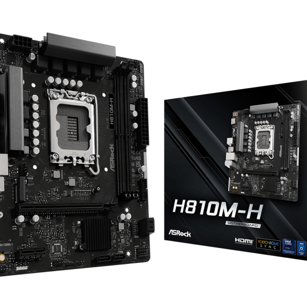 ASROCK MB H810M-H2 DDR5 Micro ATX matična ploča s Intel H810 čipsetom, M.2 i HDMI priključcima