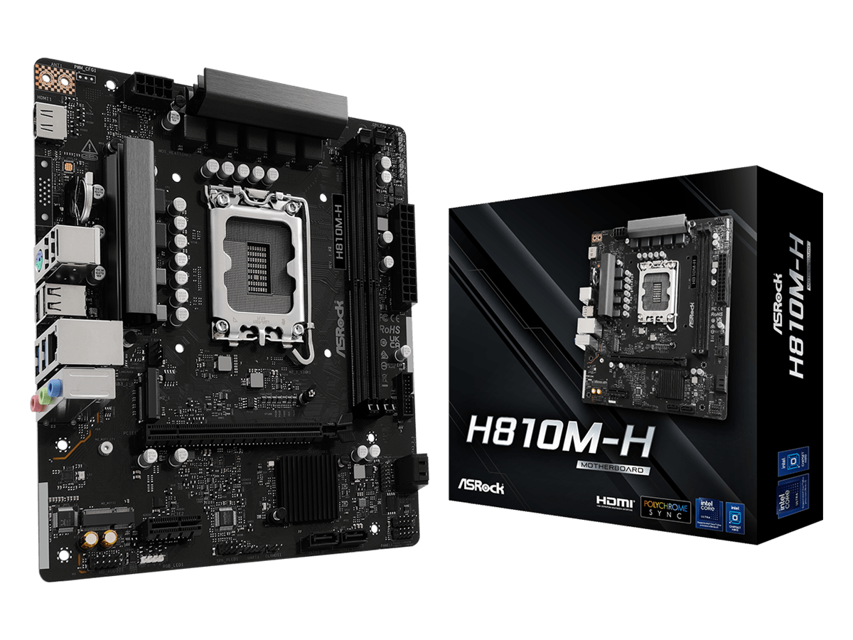 ASROCK MB H810M-H2 DDR5 Micro ATX matična ploča s Intel H810 čipsetom, M.2 i HDMI priključcima