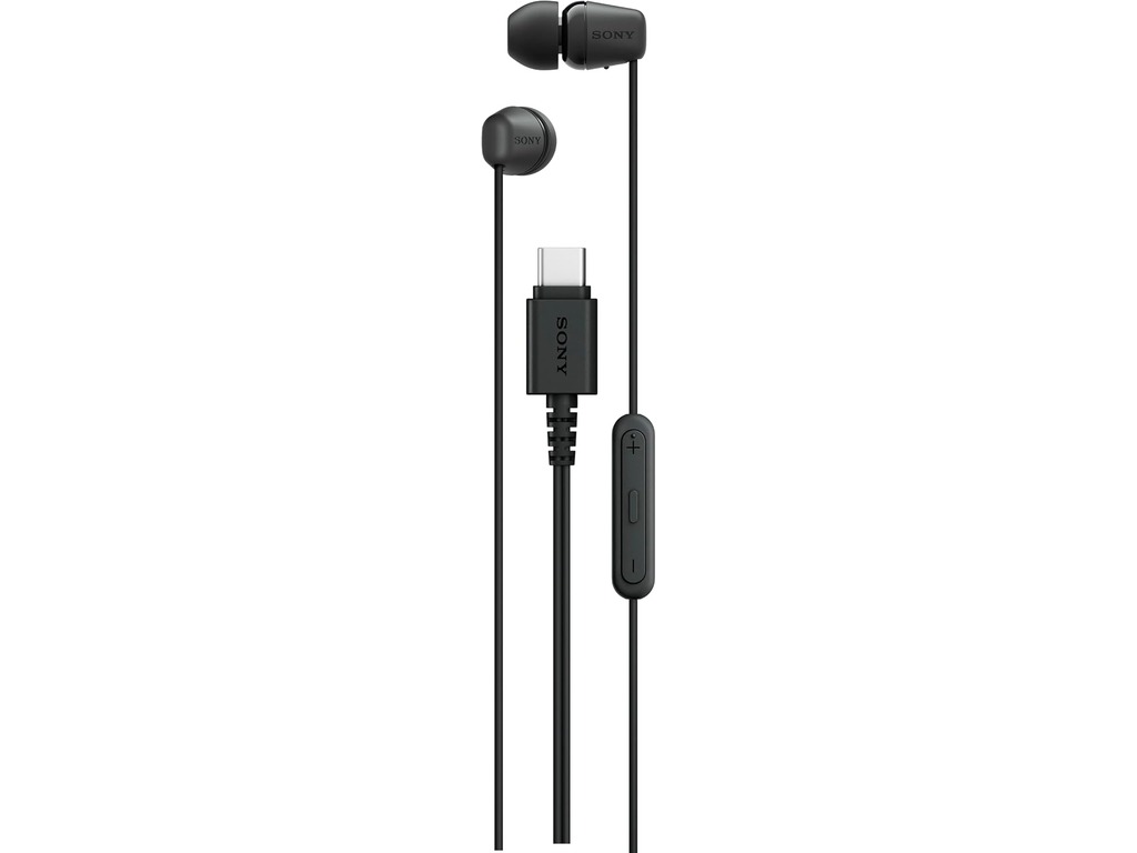 Sony In ear USB-C slušalice crne boje sa kablom i silikonskim umetcima