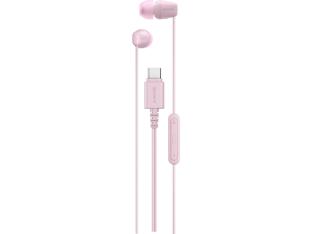 Sony in-ear USB-C slušalice u roza boji sa silikonskim umetcima