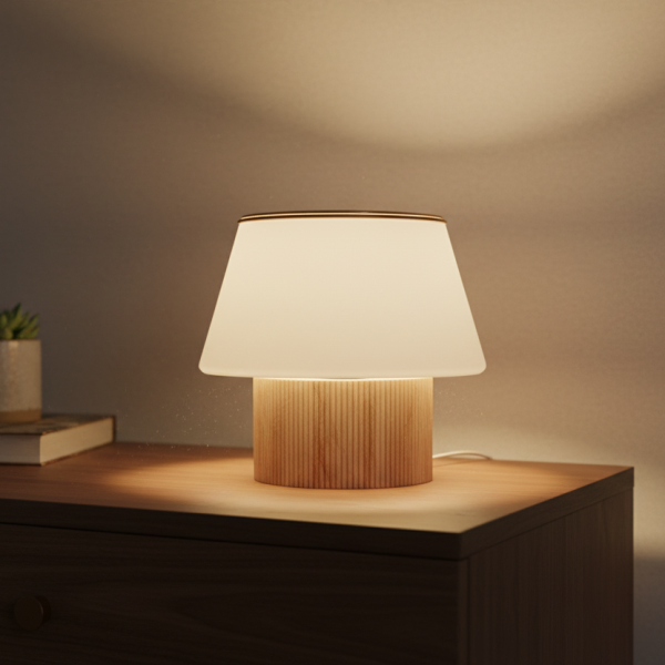 Lumina Glow stolna lampa – moderna LED lampa sa dekorativnim detaljem