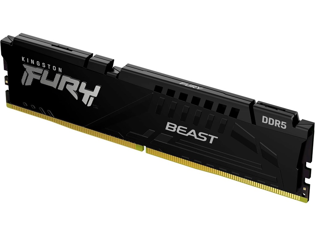 Kingston 16GB 6000MHz DDR5 Fury Beast RAM modul sa hladnjakom na crnoj podlozi