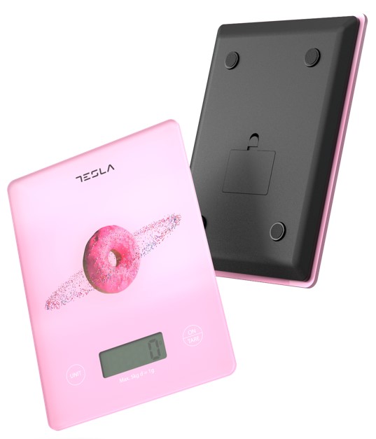 TESLA Kuhinjska vaga KS101PKapacite 5 kg; 2XAAA baterija; Jedinica: g/fl.oz/oz/ml/lb