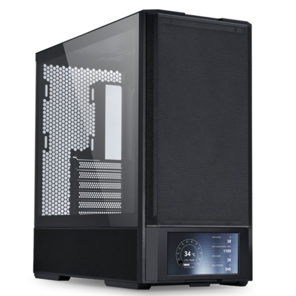 Lian Li Lancool 207 Digital Black ATX mid-tower kućište sa LCD ekranom i ventilatorima