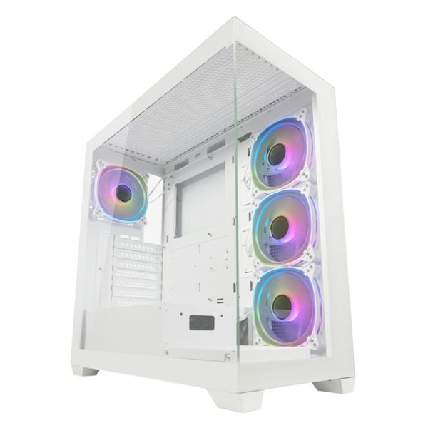 LC-Power Case Gaming 715W bijelo midi-tower ATX kućište sa 4 ARGB ventilatora i USB-C priključkom