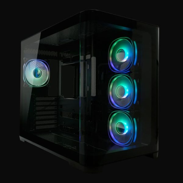 LC-Power Case Gaming 8001B Pro-Storm Dark Midi Tower with 4 ARGB fans and tempered glass side panel