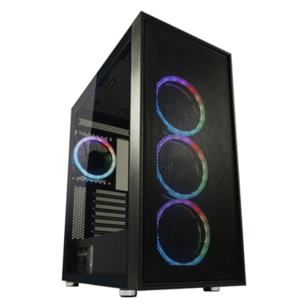 LC-Power Case Gaming 802B crno ATX kućište sa 4 RGB ventilatora