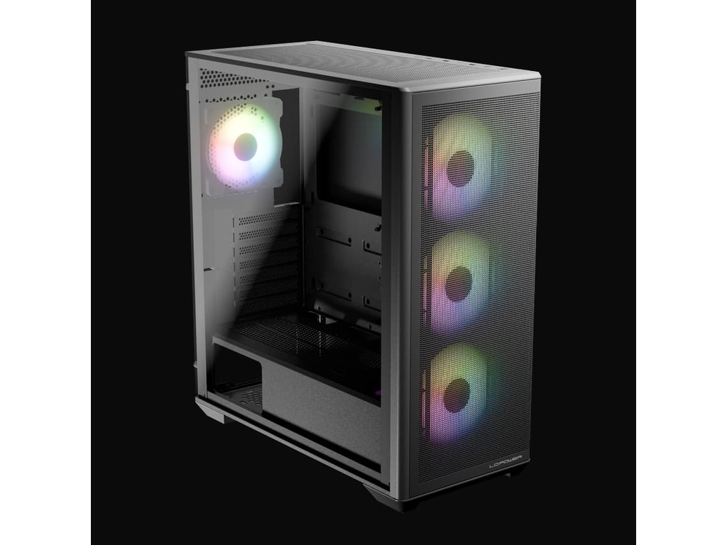 LC-Power Case 811B Meshwork XL midi-tower crno računarsko kućište sa mrežastom prednjom stranom i 4 ventilatora
