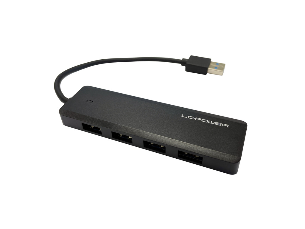 LC-Power USB Hub sa 4 USB 3.0 porta na bijeloj pozadini