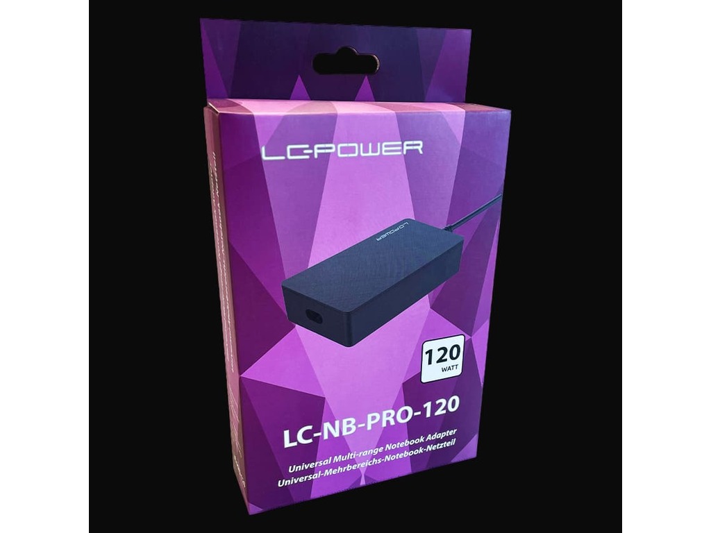 LC-Power Notebook Adaptor 120W sa 10 priključnih adaptera za laptop