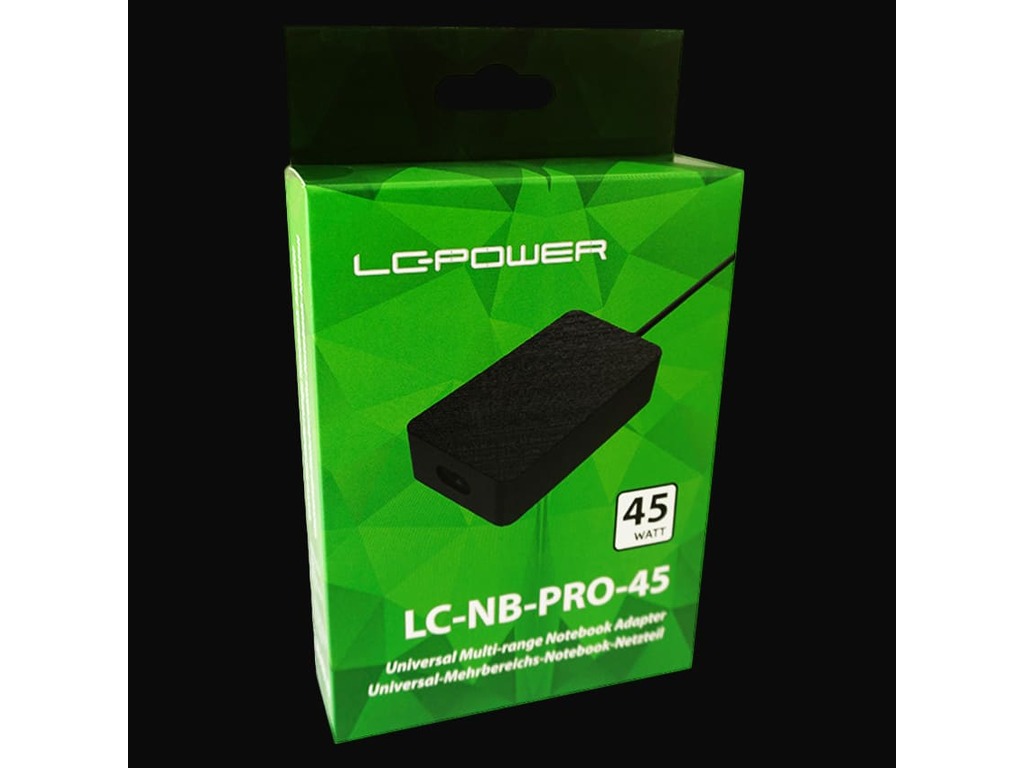 LC-Power 45W universal notebook adaptor with 10 connectors