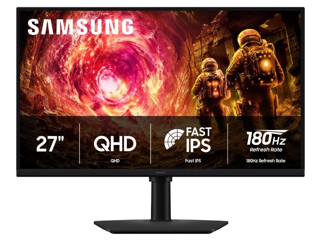 Samsung 27-inch Odyssey G50F QHD gaming monitor with Fast IPS 180Hz display