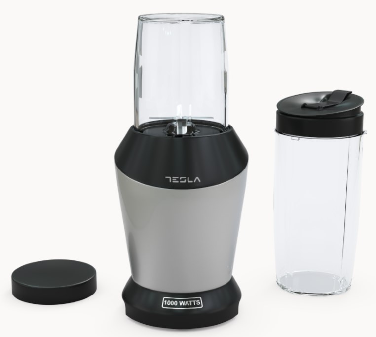 TESLA Nutri Blender NB301BXA s posudom i poklopcem na radnoj površini
