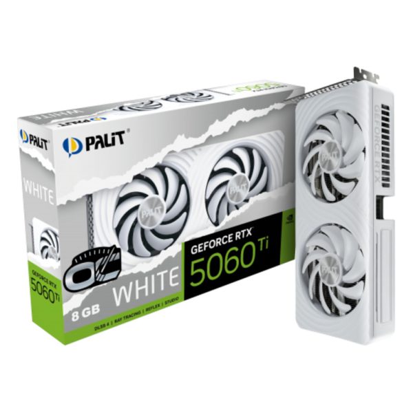 PALIT 5060 Ti White OC 8GB grafička kartica sa bijelim hlađenjem i tri DisplayPort izlaza