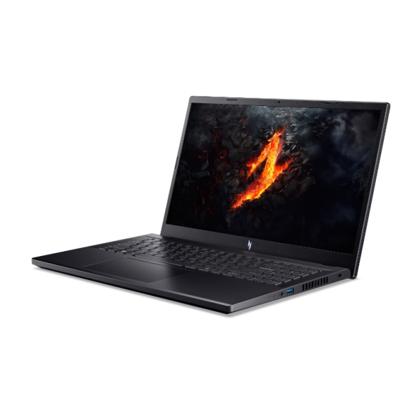Acer Nitro ANV15-41-R378 laptop s crnim kućištem, otvorenim poklopcem i pozadinskim osvjetljenjem tipkovnice