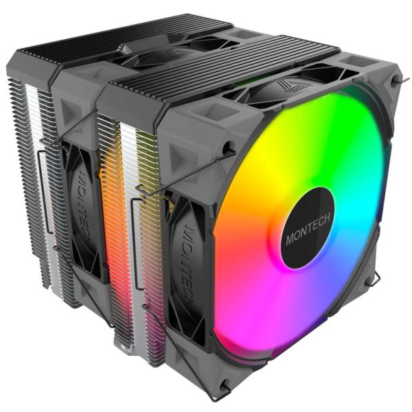 Montech NX600 ARGB CPU Cooler Black dual-tower 120mm