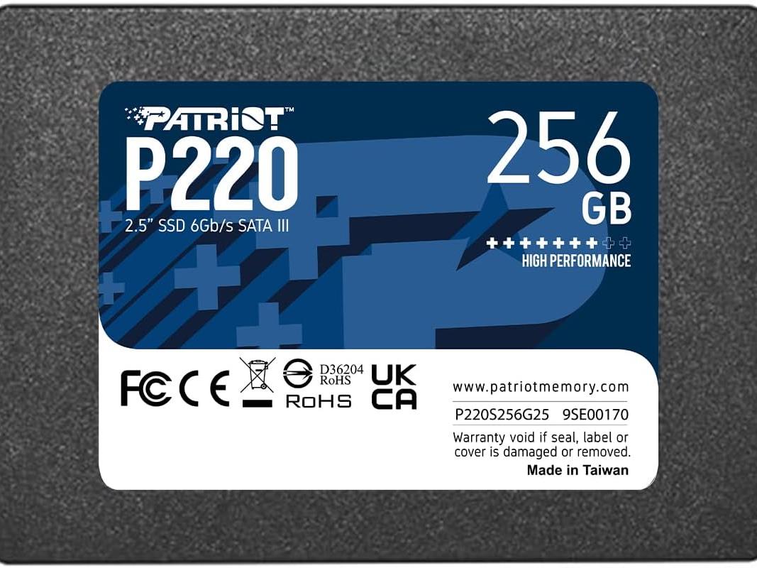 Patriot SSD 256GB 2.5-inch P220 solid state drive