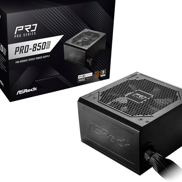 ASRock PSU 850W Bronze 80PLUS napojna jedinica sa 120mm ventilatorom i ATX 3.1 PCIe 5.1 podrškom