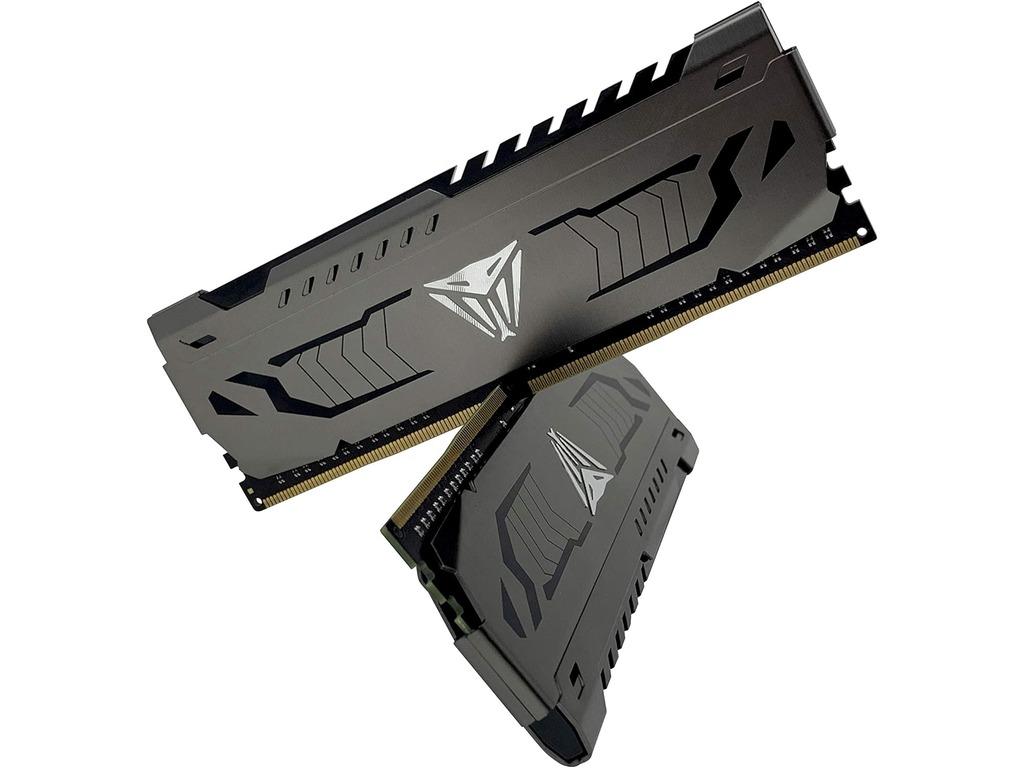Patriot Viper Steel RAM modul, 16GB (2x8GB) DDR4 3200MHz, crni aluminijski hladnjak s logom Patriot