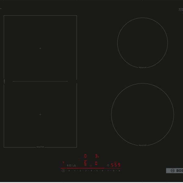 Bosch indukcijska ploča Serie 6 PVS61RHB1E s DirectSelect kontrolama i crnom staklenom površinom
