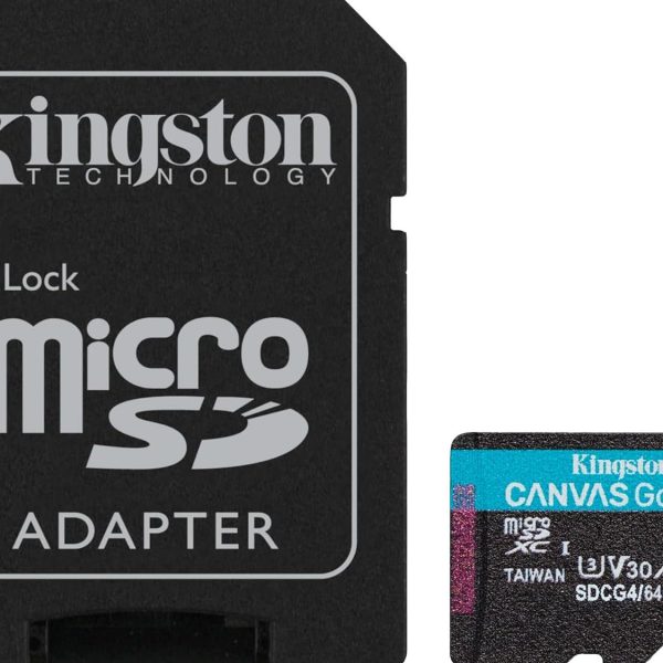 Kingston microSD 64GB CanvasGoPlus memorijska kartica sa adapterom