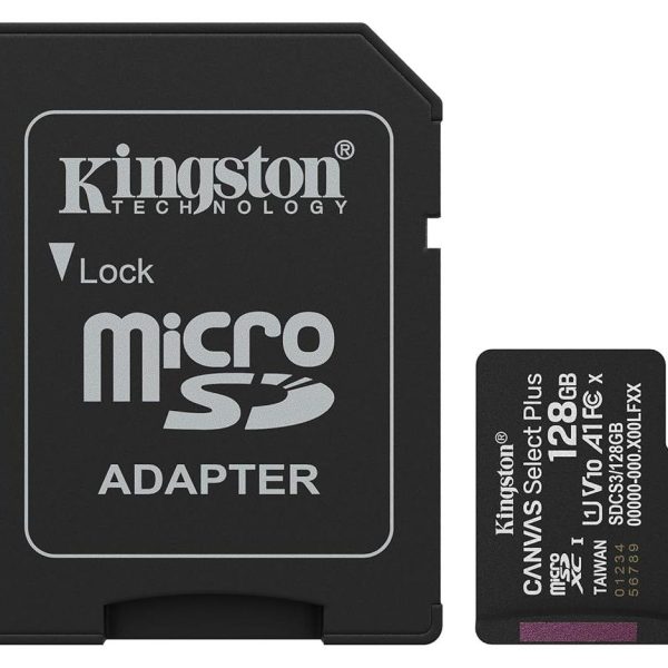Kingston microSD 128GB Class 10 Canvas Select Plus memorijska kartica sa SD adapterom