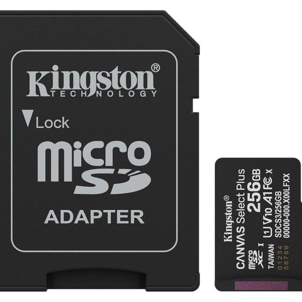 Kingston microSD 256GB Class 10 Canvas Select Plus memorijska kartica sa SD adapterom