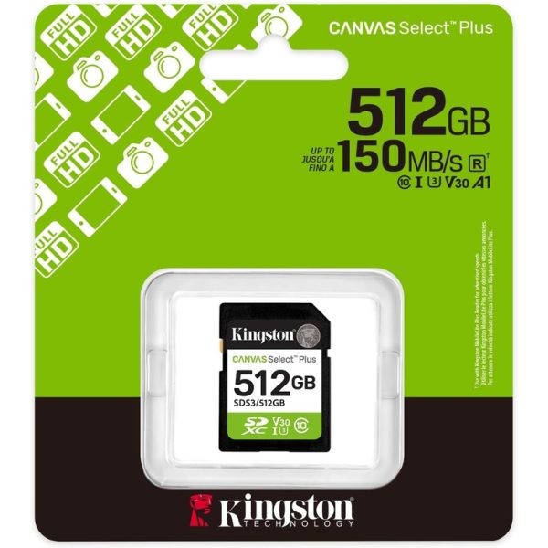 Kingston SDHC 512GB Class 10 Canvas Select Plus memorijska kartica