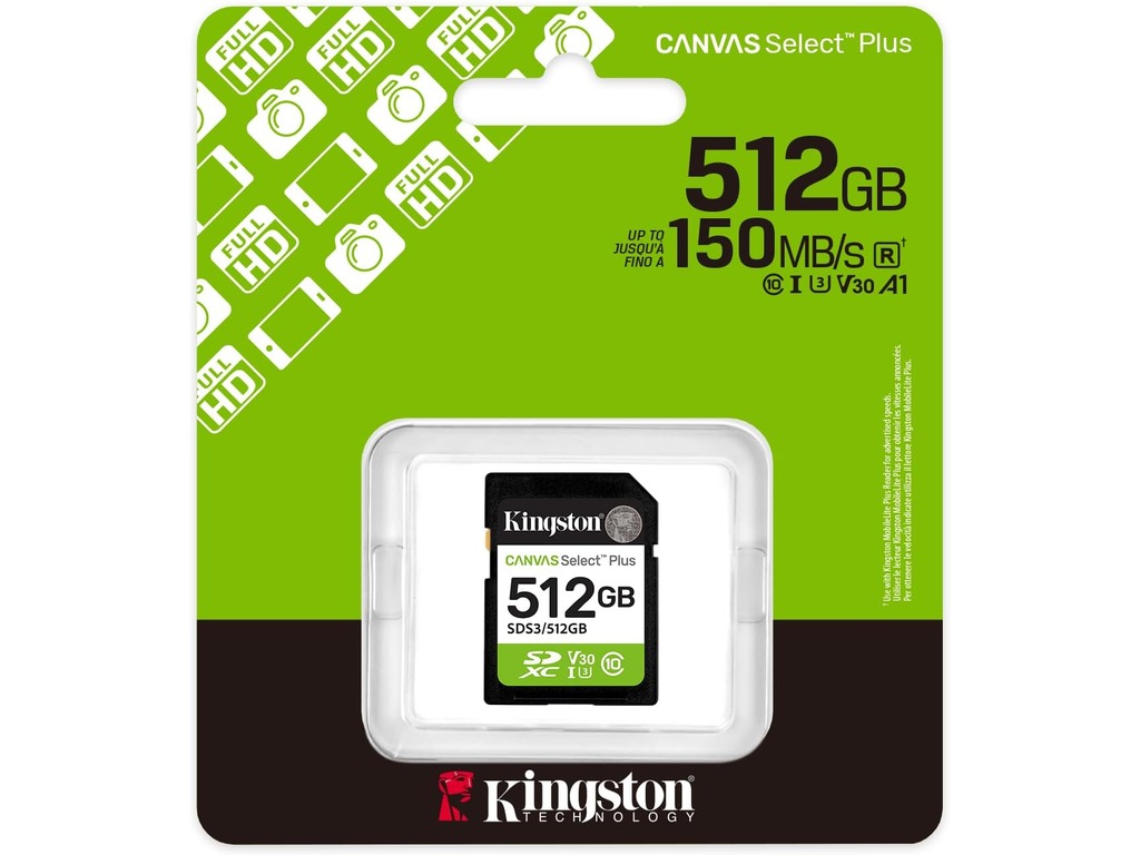 Kingston SDHC 512GB Class 10 Canvas Select Plus memorijska kartica