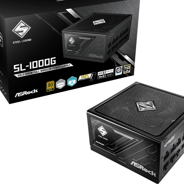 ASROCK PSU 1000W Gold Steel Legend fully modular napojna jedinica sa 135mm ventilatorom