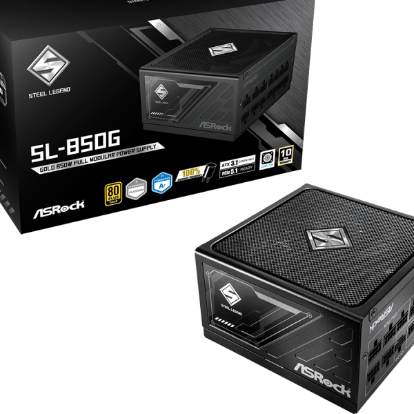ASROCK Steel Legend 850W Gold fully modular napojna jedinica sa 135mm ventilatorom i japanskim kondenzatorima