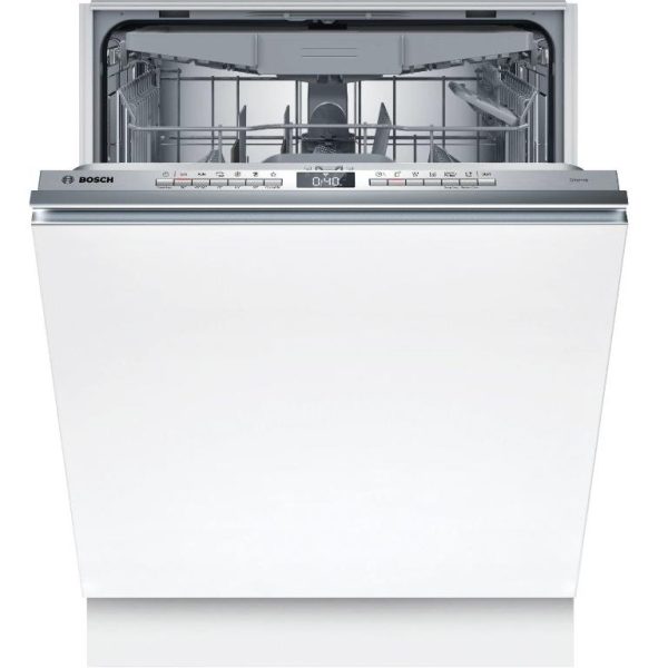BOSCH perilica posuđa Serie 4 SMV4HVX14E 60 cm srebrna s otvorenim vratima i košarama
