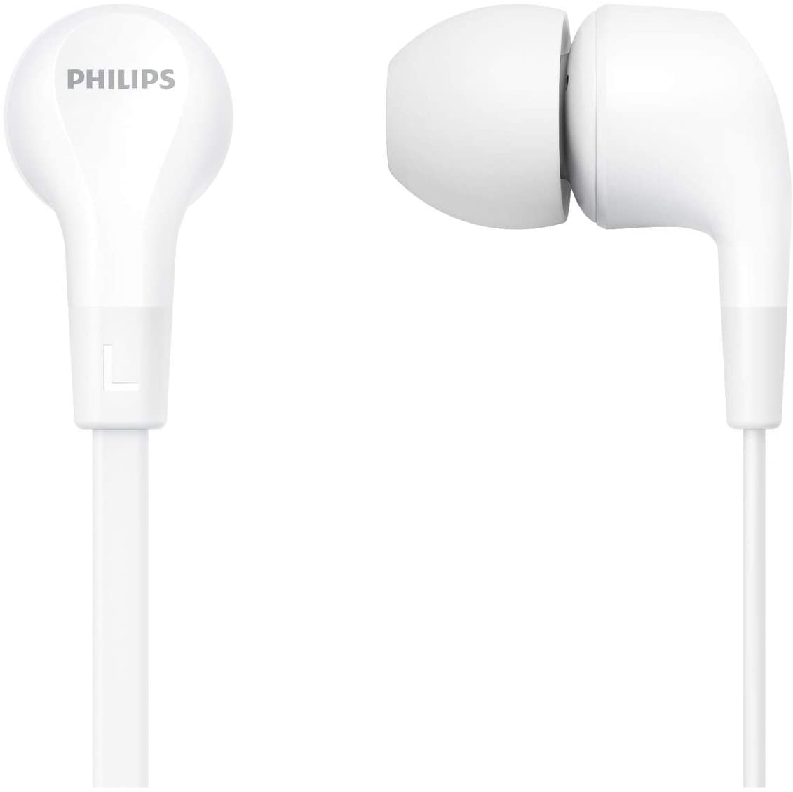 Philips TAE1105WT bijele in-ear slušalice s kabelom i pozlaćenim priključkom